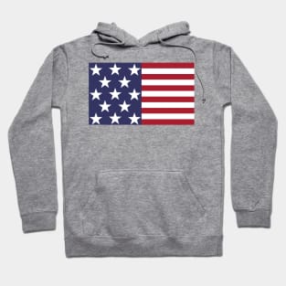 American Flag Clip Art Illustration Hoodie